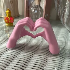 Pink Wooden Heart Decor NEW